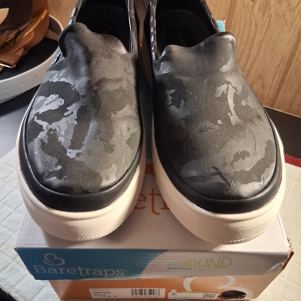 Baretraps Black Camouflage Sneakers